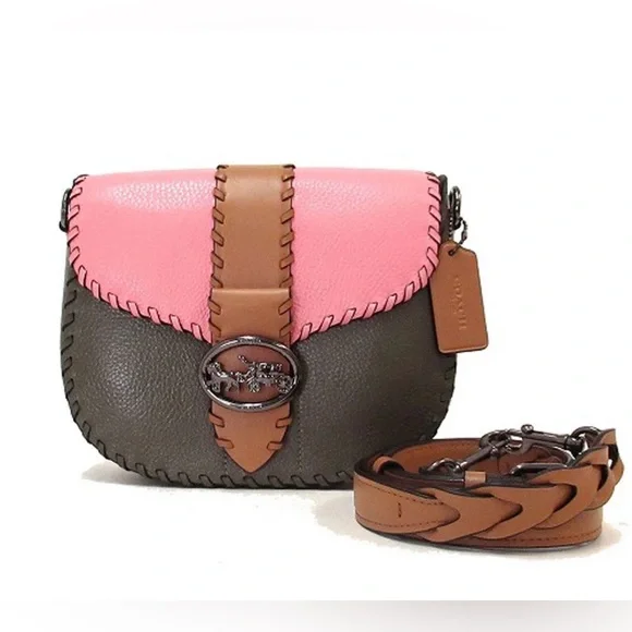 Coach Georgie Saddle Bag In Colorblock With Whipstitch NWOT MSRP: $398.00 - Picture 2 of 16